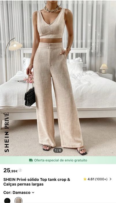 Conjunto Crop top e calça