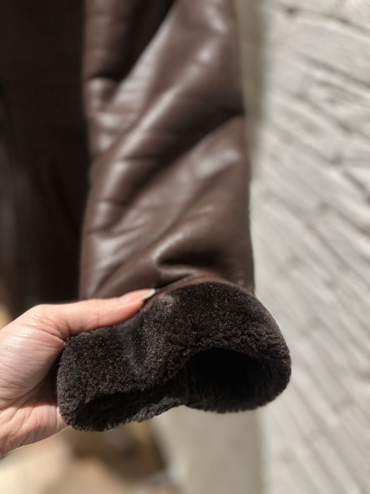 Дублянка з натуральним хутром, дубльонка чорнобурка шуба, полушубок