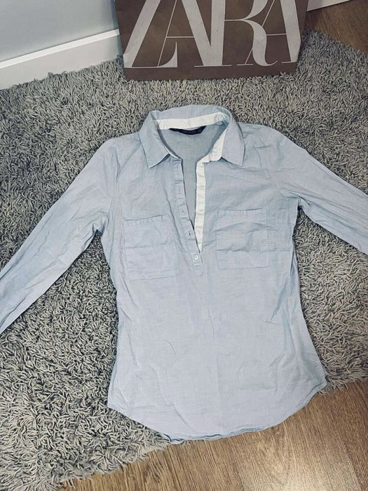 Zara błękitna koszula elegancka 38 M