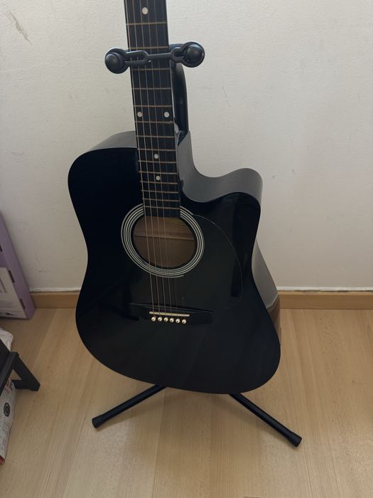 Guitarra Eletroacústica Squier SA-105CE (by Fender) – Como Nova!
