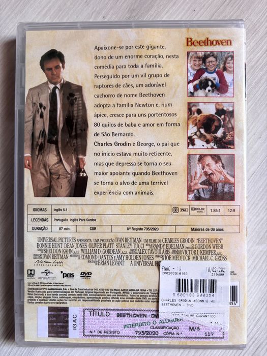 Filme Beethoven em DVD - NOVO SELADO