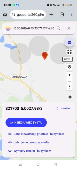 Działka rolna 0,72 ha Jabłonowo k. Mirosławca – klasa RIV, bez KOWR!