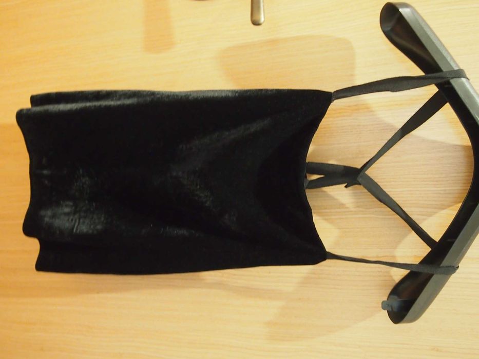 Top preto Veludo com forro NAF NAF 36