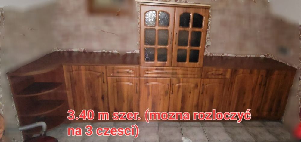 Zestaw mebli kredens Meblościanka komoda witryna szafa