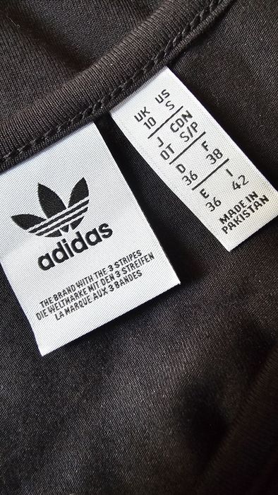 Czarna oryginalna sukienka damska Adidas r.S