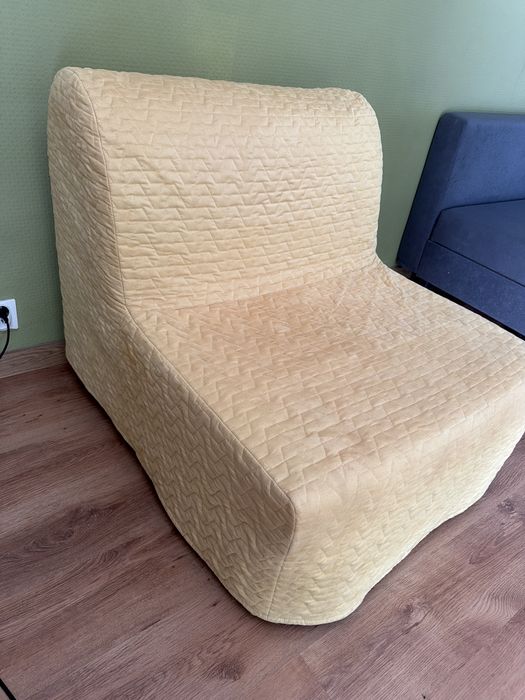 Fotel rozkladany Ikea żółty
