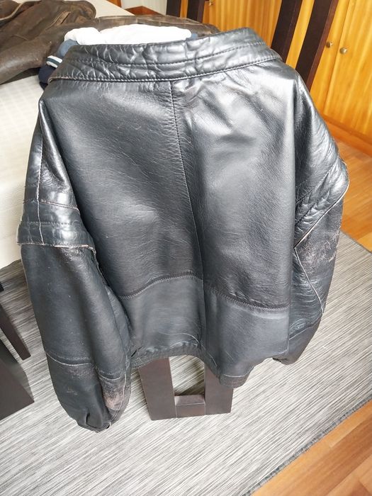 Casaco homem em couro preto64550206706049121