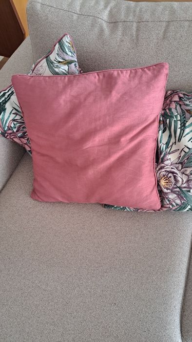 Capas de almofadas rosa floral HM