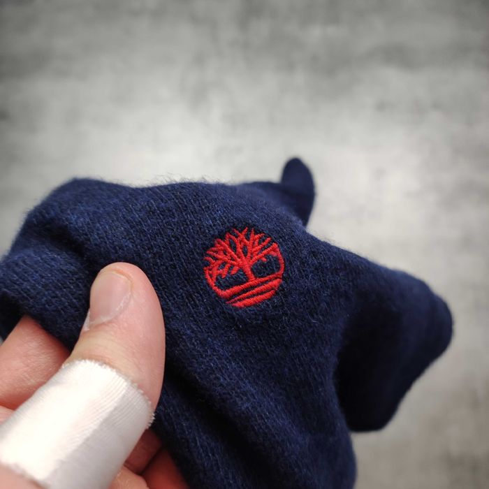 MĘSKI Elegancki Sweter Granatowy PREMIUM Wełna Logo Haft Timberland