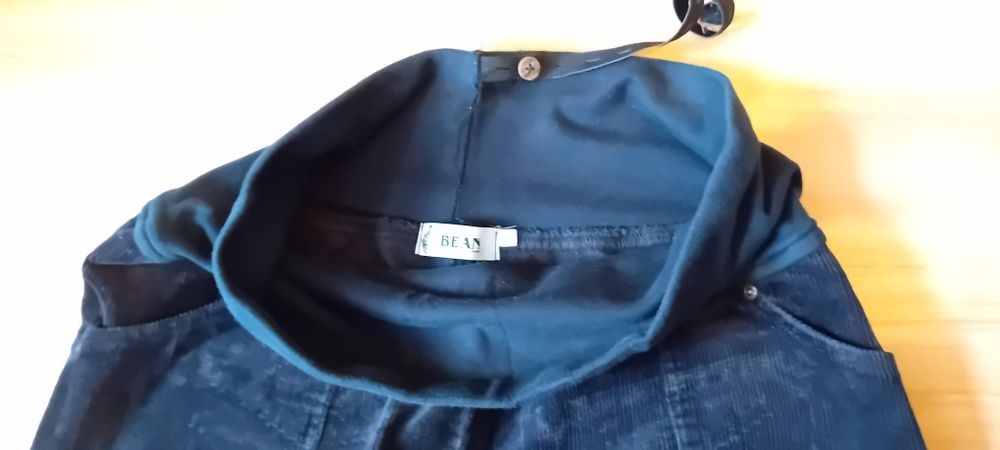 Czarne spodnie ciążowe xl 42 sztruks