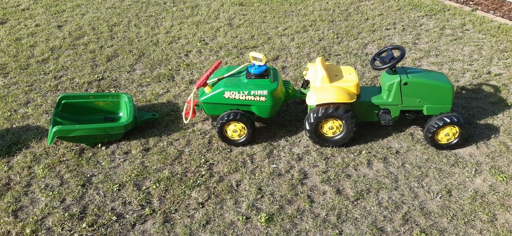 Gokart traktor john deere 2-4 z przyczepką rolly toys
