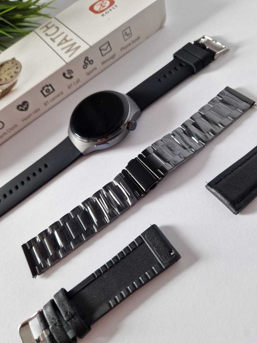 Smartwatch komplet nowy czarny