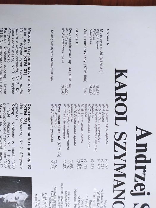 Zestaw 6 płyt długogrających - Karol Szymanowski