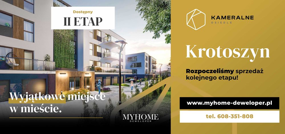 II ETAP | Osiedle Kameralne | Krotoszyn, ul. Przemysłowa | 41–52 m²