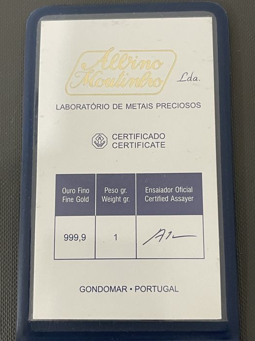 Barra de ouro 1grama puro