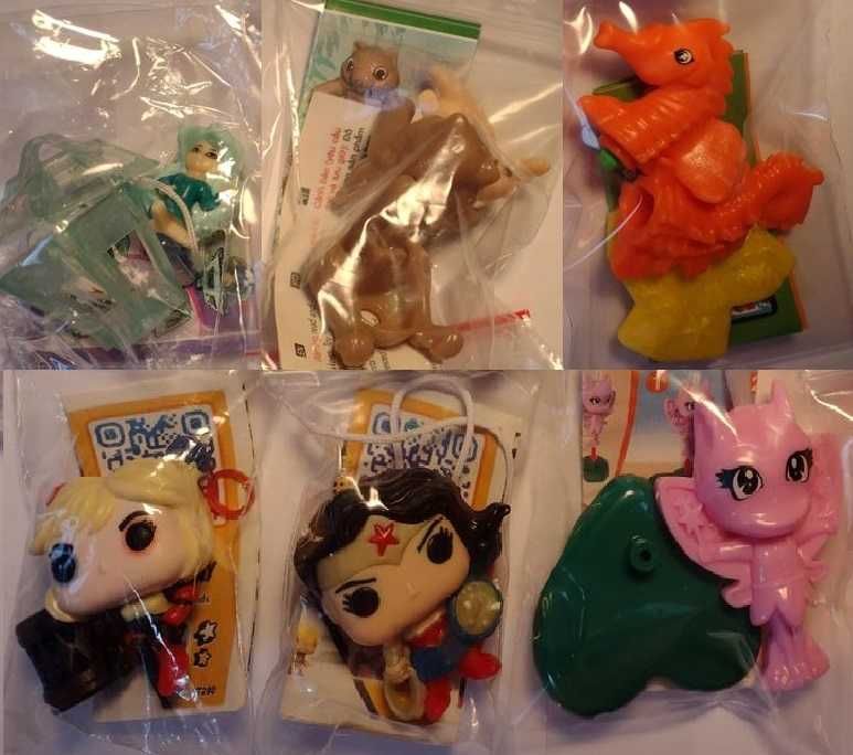 *_* Figuki 1 z kinder niespodzianki 6szt.+ kartki, nowe wyprzedaż