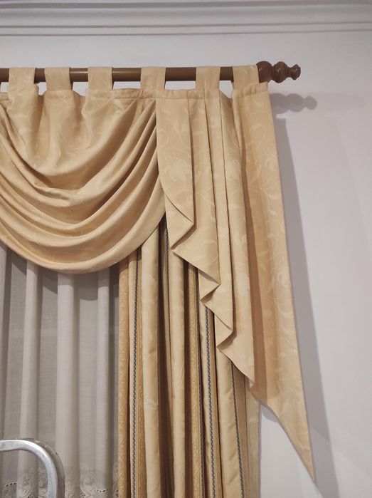 Conjunto de três cortinados completos top