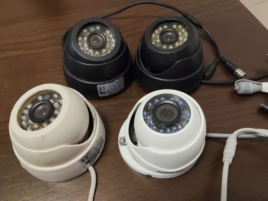 Lote 4 Câmeras Vigilância Dome (Hikvision + PixelPlus 960H) – Usadas