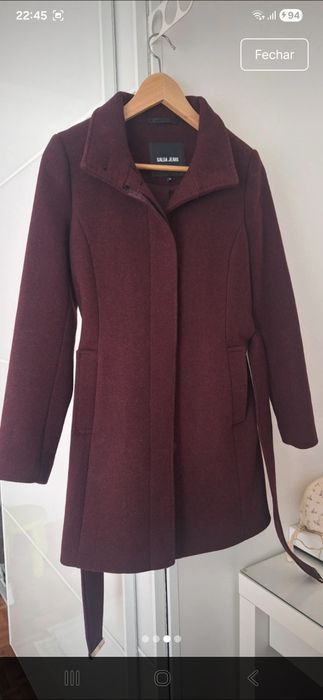 Sobretudo lã pura Bordeux XS Salsa