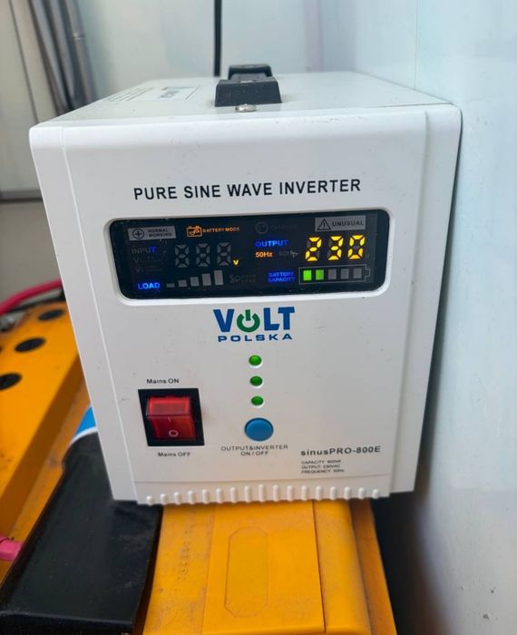 Volt Polska SINUS PRO 800 E 12/230V 500/800W джерело безперебійного живлення інвертор чиста синусоїда ДБЖ