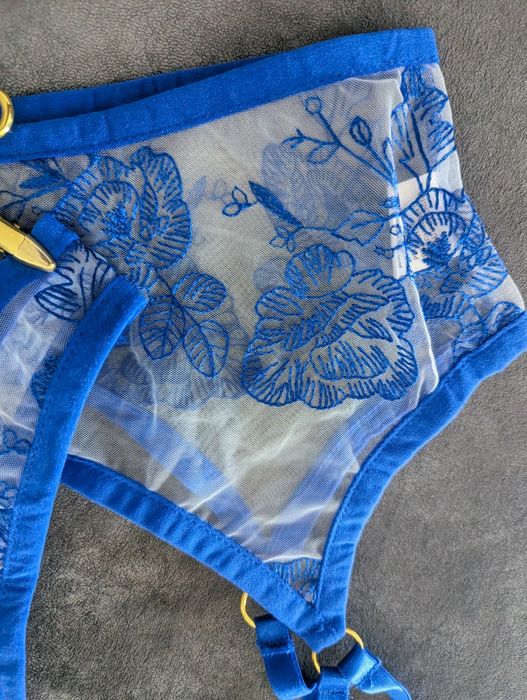 Новий комплект жіночої білизни S, M у синьому кольорі