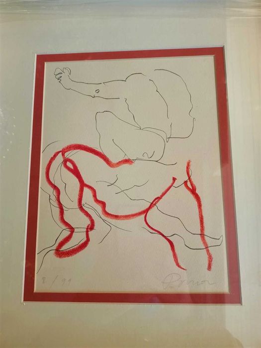 Serigrafia Júlio Pomar Luta Burlesca