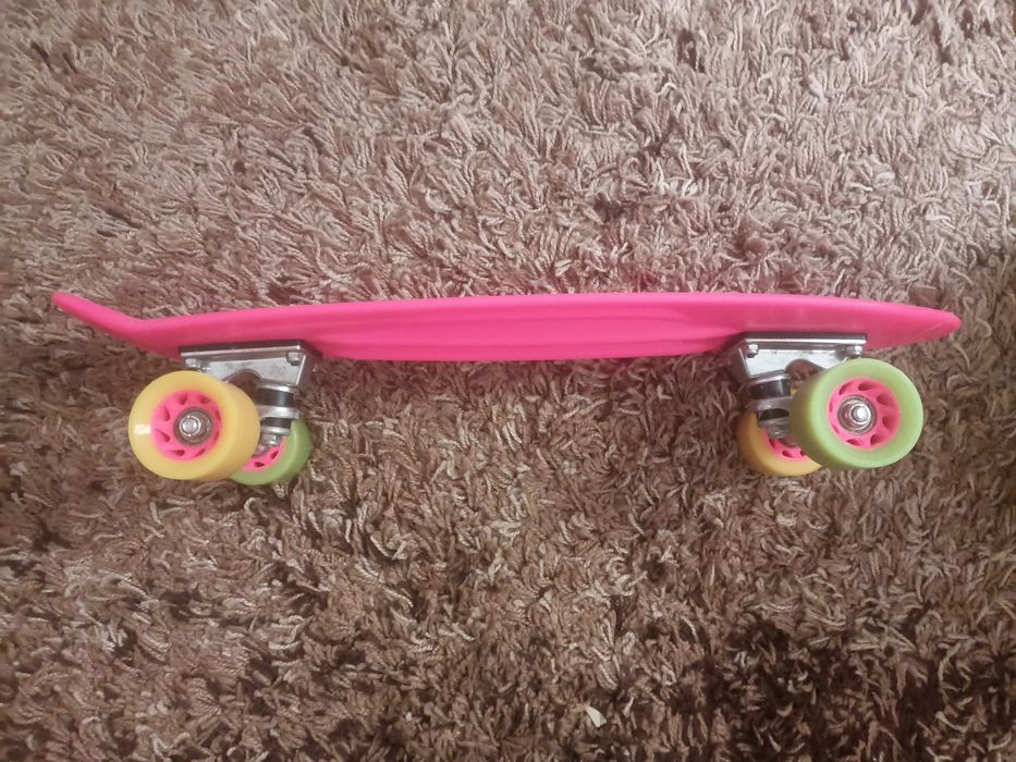 Скейт Amigo Penny Board 22 Розовый, пенні скейт борд