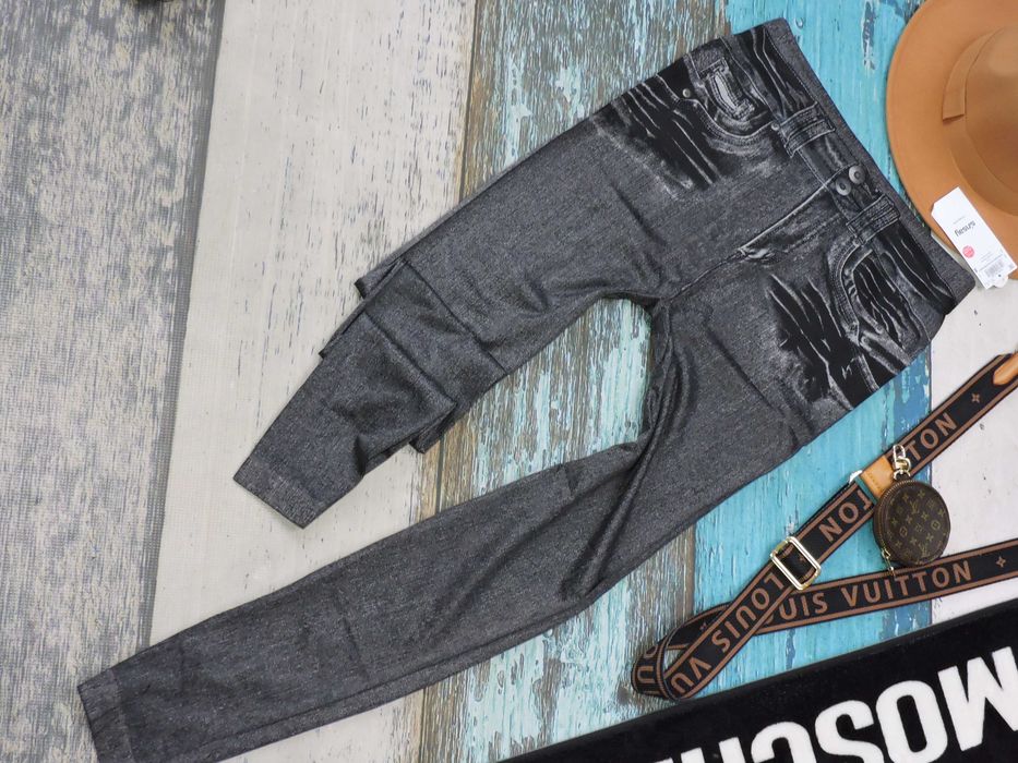 Fashion legginsy print ala jeans M/L