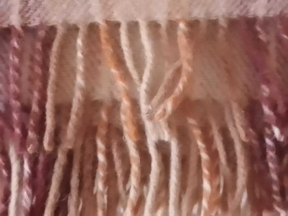 Wełniany , miękki pled ( koc  ) w kratę - 210cm x 160 cm - bdb !!