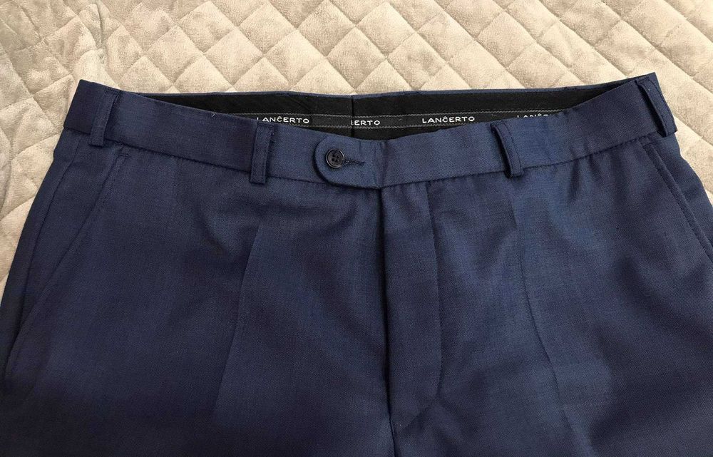 garnitur męski wełniany granatowy LANCERTO