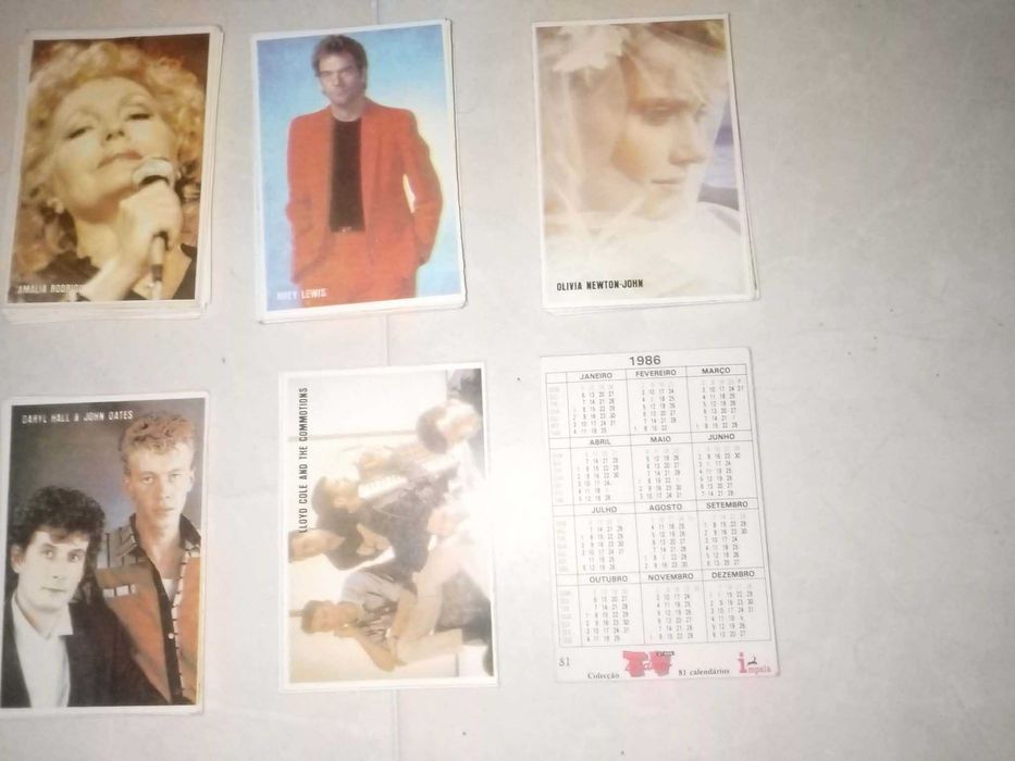 coleção completa calendarios de bolso 1986 tv top disco