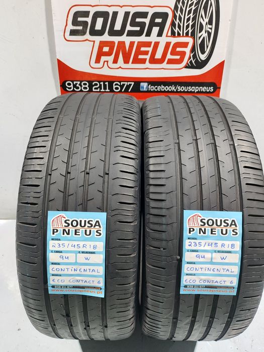 2 pneus semi novos 235-45R18 Continental - Oferta dos Portes