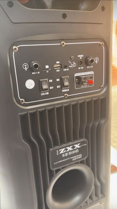 Портативная колонка, ZXX 5530 80Вт с микрофоном и RGB подсветкой.