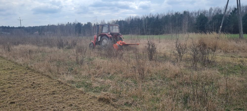 Koszenie trawy, kosiarka bijakowa , wycinka drzew