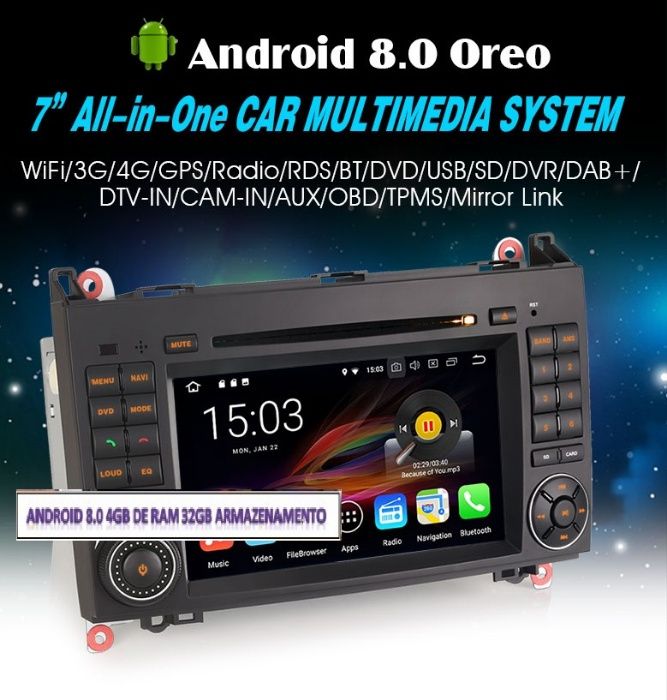 Auto-radio  2 din android 14 para Mercedes CLASSE A B W169 W245