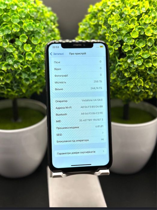iphone x  на 256 гб