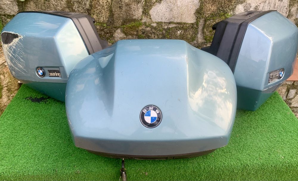 Malas para mota verde metalizadas