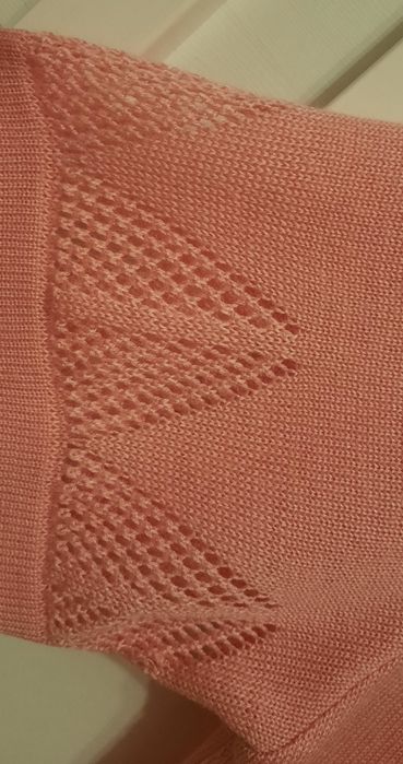 Bluzka ażur pudrowy róż 48 4 XL