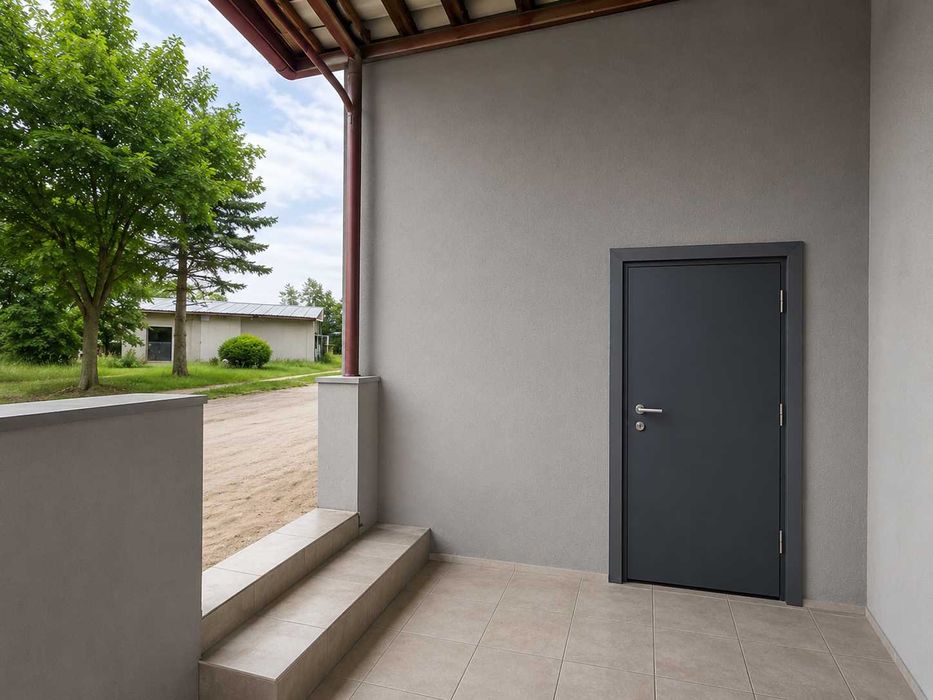 Hala 110m2 po remoncie, wylewka, drzwi