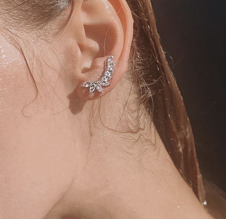 Сережки срібло, вставка фіаніт