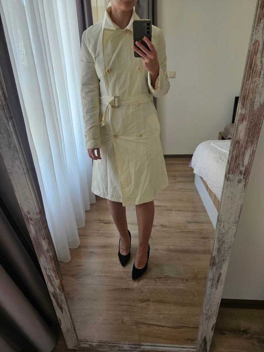 Max Mara weekend бежевый плащ тренч размер L