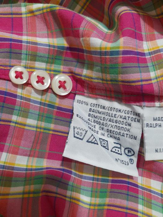 Чоловіча сорочка Polo Ralph Lauren Custom Fit у яскраво-рожеву клітинку р. XXL
