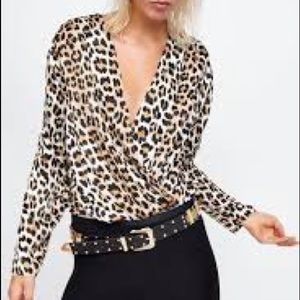 Блуза boohoo леопард