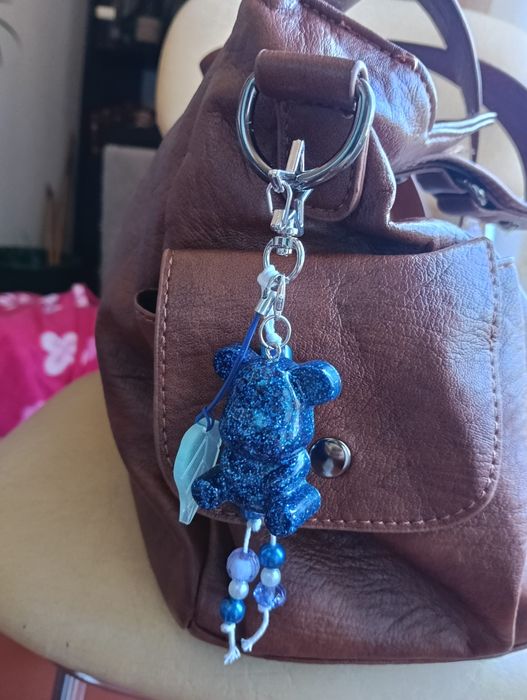 Bag charm artesanal urso
