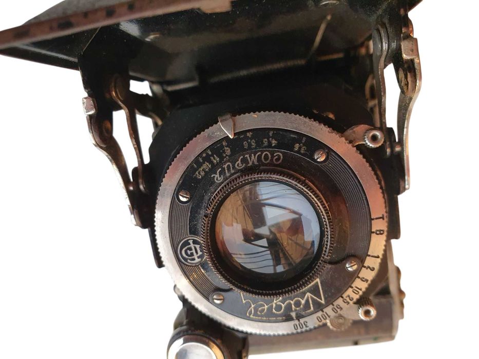 Stary aparat miechowy Nagel Compur Vollenda obiek. Schneider Kreuznach