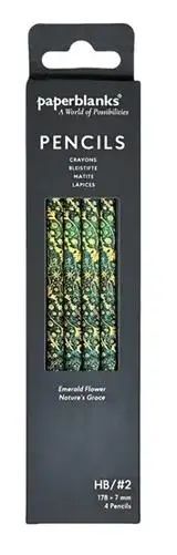 Ołówek Emerald Flower 4szt. Paperblanks