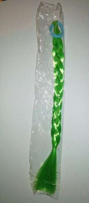 Коса заколка салатовая