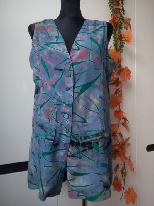 Kamizelka bez rękawów vintage love PRL M 38 Sparks cienka