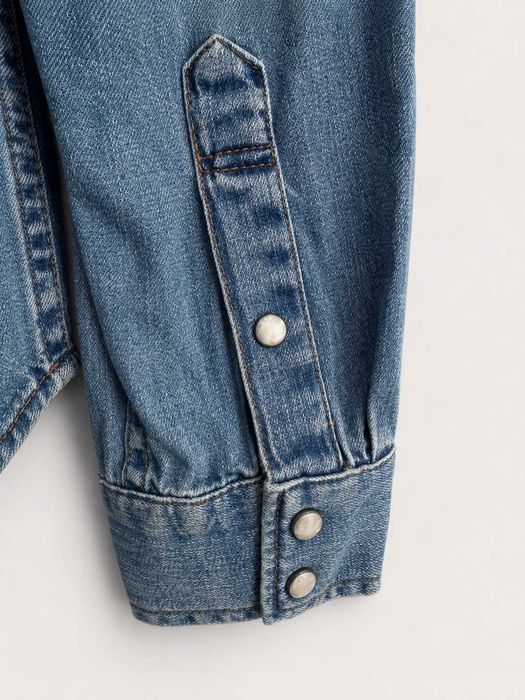 Gap 1969 Camisa Ganga Denim Slim Fit Azul Homem Tamanho M