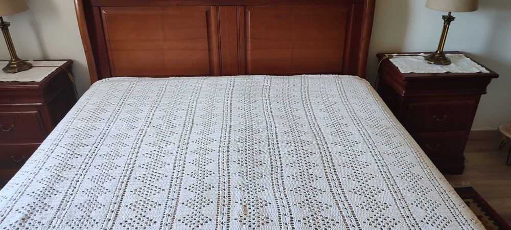 Colcha de renda branca
